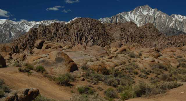 the Sierras and Alabama Hills